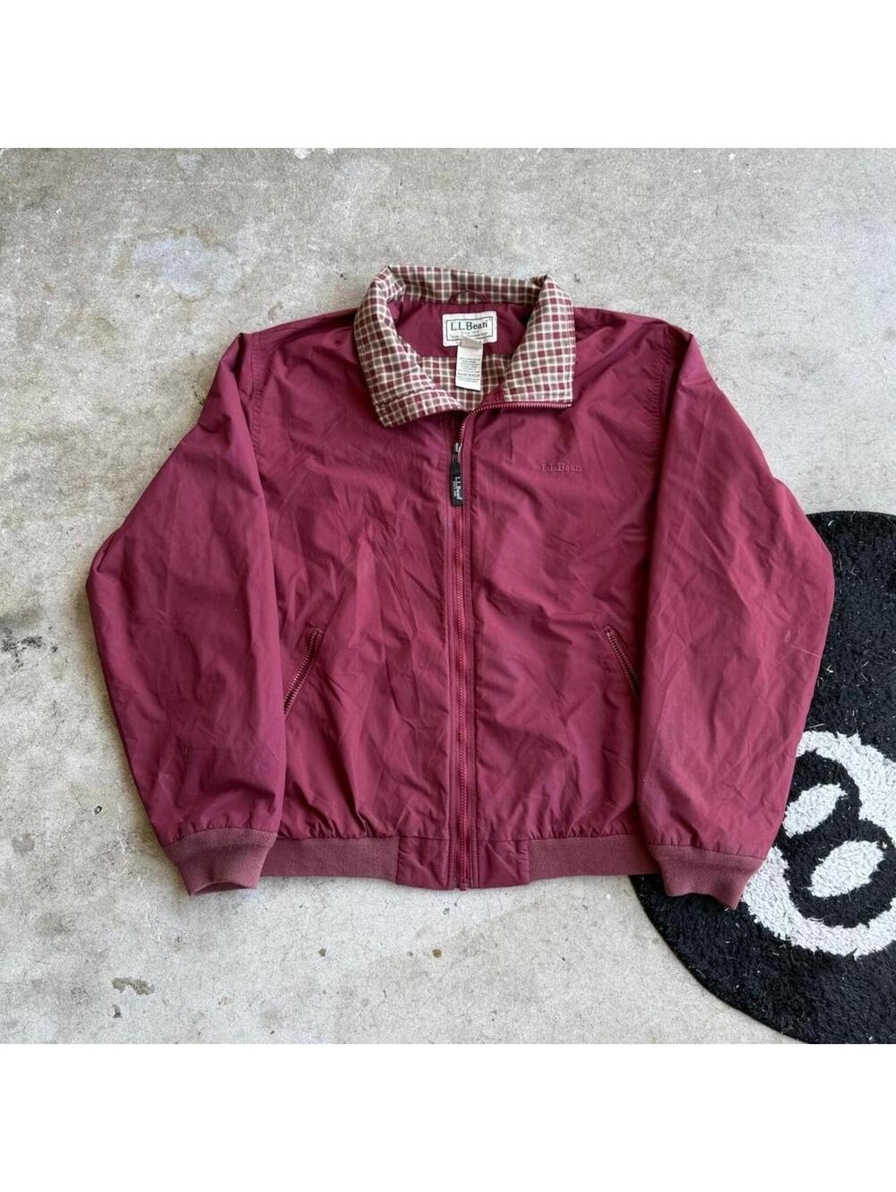 Vintage 90s L.L Bean Plaid Lined Shell Jacket